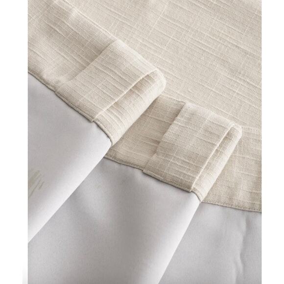 Quince Cotton Slub Room Darkening Curtain Panel 48X108 Natural Set NWOT #C1 - Picture 2 of 4